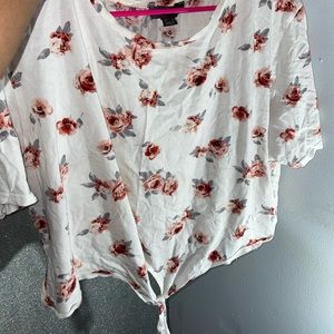 White flower shirt